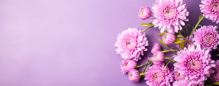 beautiful spring flowers on paper background. Generative AIの素材
