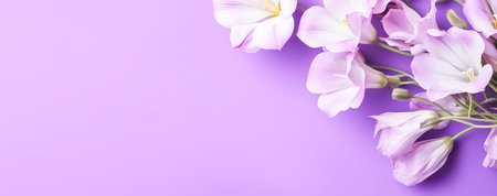 beautiful spring flowers on paper background. Generative AIの素材