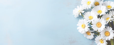 beautiful spring flowers on paper background. Generative AIの素材
