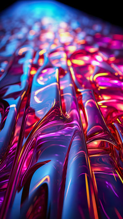 Futuristic technology abstract background with lines for network, big data, data center, server, internet, speed. Abstract neon lights into digital technology tunnel. Generative AIの素材