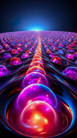 Futuristic technology abstract background with lines for network, big data, data center, server, internet, speed. Abstract neon lights into digital technology tunnel. Generative AIの素材