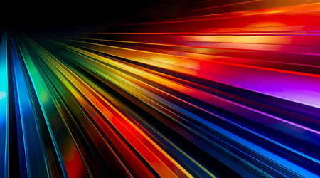 Futuristic technology abstract background with lines for network, big data, data center, server, internet, speed. Abstract neon lights into digital technology tunnel. Generative AIの素材