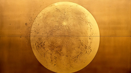 Abstract sun moon poster. Contemporary minimalist backgrounds. Generative AIの素材