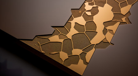 Abstract shine glow backgound. Gold (bronze) glitter Background. Generative AIの素材