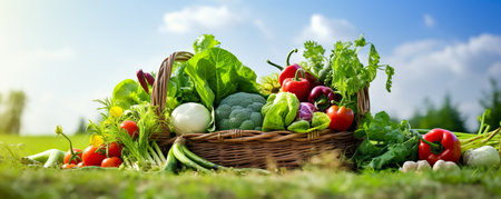 Composition with assorted organic vegetables and fruits. Detox dietの素材
