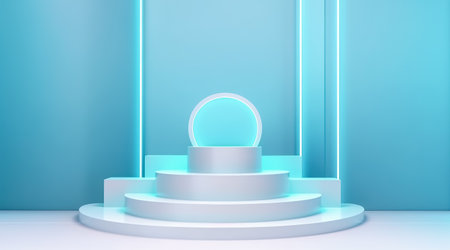 Abstract minimal scene 3D podium. Modern background platform. for product display presentation.の素材