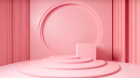 Abstract minimal scene 3D podium. Modern background platform. for product display presentation.の素材