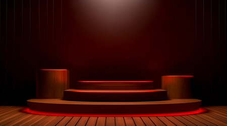 Abstract minimal scene 3D podium. Modern background platform. for product display presentation.の素材