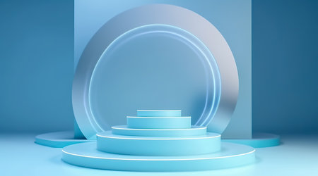 Abstract minimal scene 3D podium. Modern background platform. for product display presentation.の素材