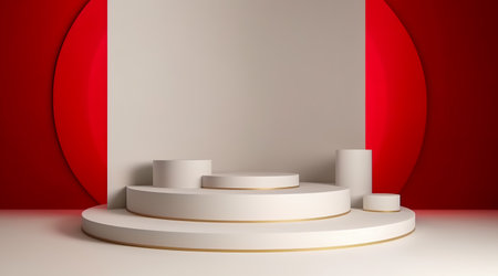 Abstract minimal scene 3D podium. Modern background platform. for product display presentation.の素材