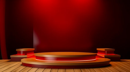 Abstract minimal scene 3D podium. Modern background platform. for product display presentation.の素材