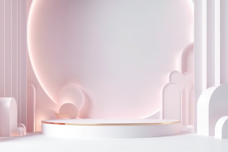 Abstract minimal scene 3D podium. Modern background platform. for product display presentation.の素材