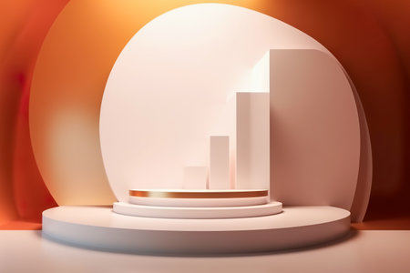 Abstract minimal scene 3D podium. Modern background platform. for product display presentation.の素材