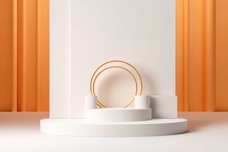 Abstract minimal scene 3D podium. Modern background platform. for product display presentation.の素材