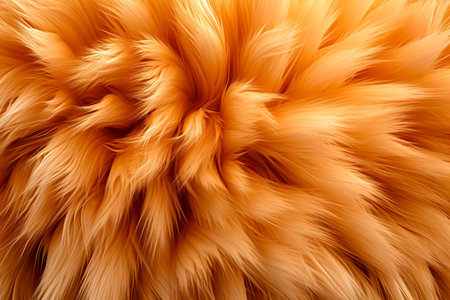 Textures red fox fur. Red fox shaggy fur texture cloth abstract, furry rusty texture plain surfaceの素材