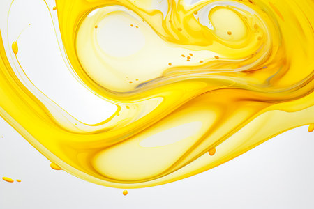 olive oil splashing isolated on white backgroundの素材