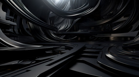 Abstract geometric background. illustration of futuristic scifi.の素材