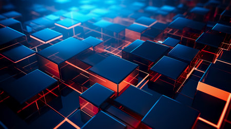 Abstract geometric background. illustration of futuristic scifi.の素材