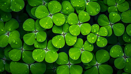 st. patrick's green background grass leaves ireland springの素材
