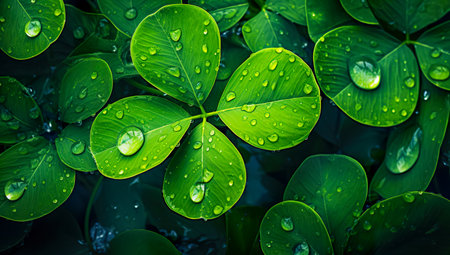 st. patrick's green background grass leaves ireland springの素材