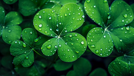 st. patrick's green background grass leaves ireland springの素材