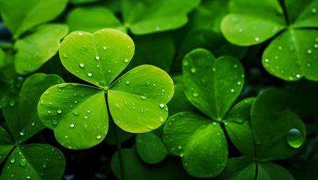 st. patrick's green background grass leaves ireland springの素材