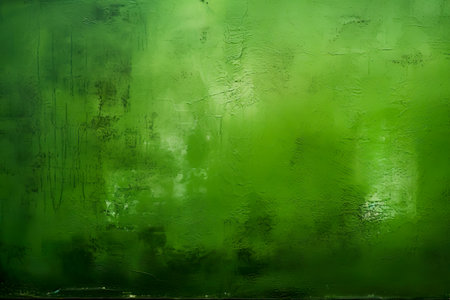 green canvas grungy background. Closeup of green textured wallの素材