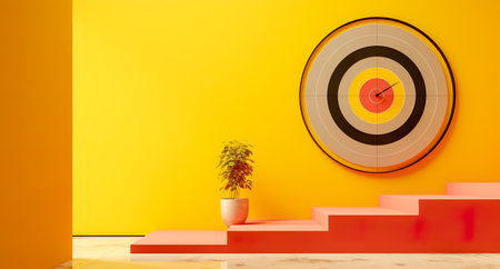 abstract darts board. Target and goal as concept.の素材