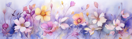 Watercolor Flower Clipart. Realistic Floral Illustrations.  Watercolor floral compositionの素材