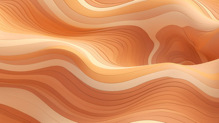 Abstract wavy background with smooth lines in orange colors. Vector illustrationの素材