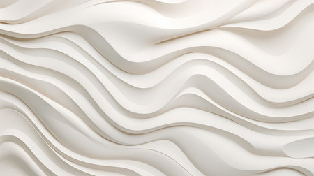 3d illustration of abstract background with waves and lines in white colorsの素材
