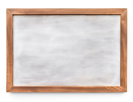 Rubbed out dirty chalkboard. Realistic blackboard in wood frame. Empty chalkboard for restaurant menu or school class.の素材