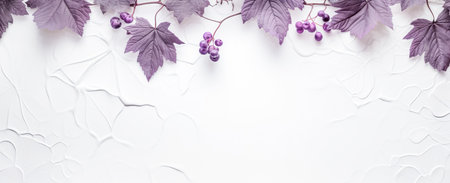 Creative layout made of autumn leaves on white background. Flat lay, top view, copy spaceの素材