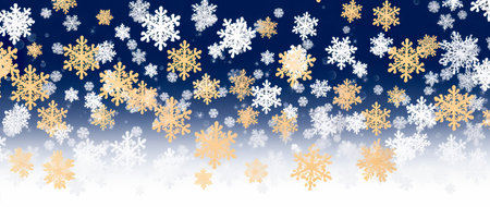 Snow background. Christmas snowy winter design. White falling snowflakes, abstract landscape. Cold weather effect. Magic nature fantasy snowfall texture decoration.の素材
