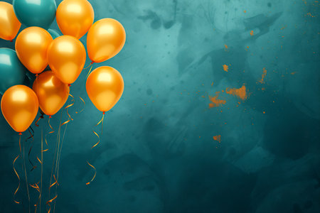 Holiday background with balloons and copy space. 3D Renderingの素材