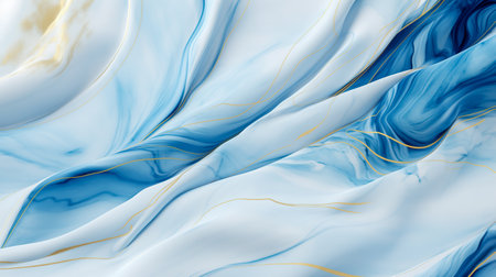Swirls of blue marble. Liquid marble texture. Fluid art. abstract waves skin wall luxurious art ideasの素材