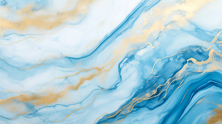 Swirls of blue marble. Liquid marble texture. Fluid art. abstract waves skin wall luxurious art ideasの素材