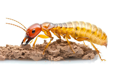 Termite on isolated whited background. Close upの素材