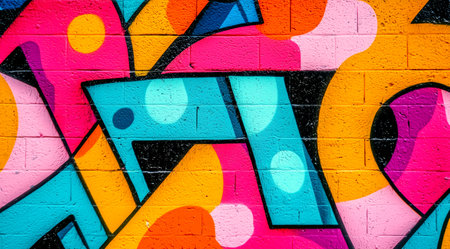 abstract pattern with multicolored hand drawn elements and funny background.の素材