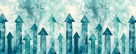 business arrow up growth investment technology on green background. business trade increase to success. financial data graph strategy.market chartの素材