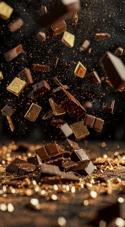 Milk and chocolate splash swirls and flow. Confectionery conceptの素材