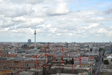Berlin Skyline with TV Towerのeditorial素材