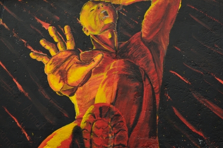 Berlin wall graffitiのeditorial素材