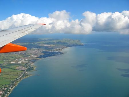 Aerial view of Belfast, Northern Irelandの写真素材