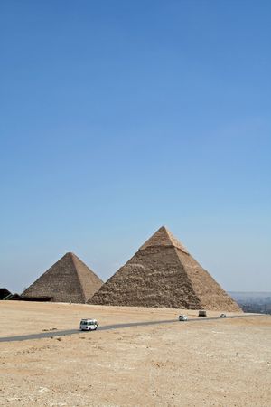 Great Pyramid at Cairo, Egyptの写真素材
