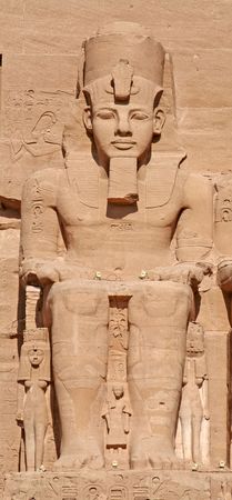 Huge statue at the Temple of Abu Simbel, Egyptの写真素材