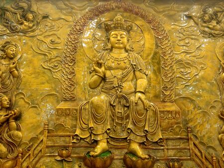 In Buddhist tradition, before Shakyamuni Buddha is being descend to earth, he was a Bodhisattva resides in the Tushita heaven.のeditorial素材