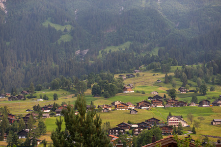 Switzerland view of a villageの写真素材