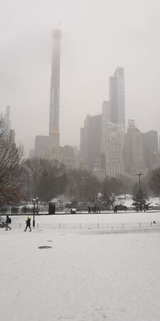 central park winter seasonの写真素材
