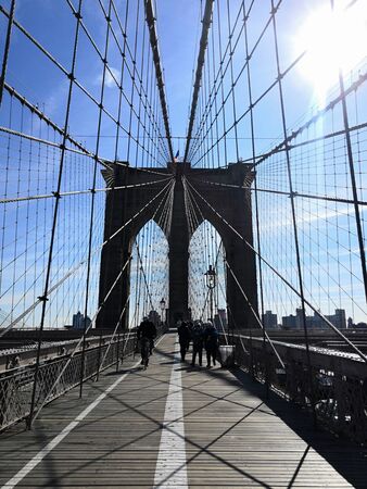 Brooklyn bridge, New York, USAの写真素材